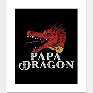 Awesome Papa Dragon Fearsome Dragon Fantasy Dad Posters and Art